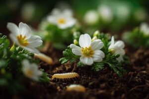 Gros vers blancs dans les pots de fleurs : Causes et solutions