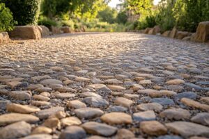 Comment faire une allée carrossable en gravier sans stabilisateur ?