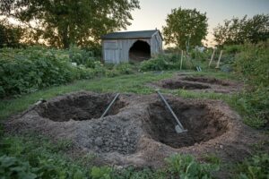 Trous dans le jardin sans monticule : que faire ?